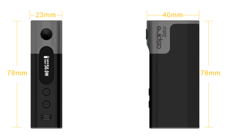 ASPIRE Zelos 50W Kit 2500mah ASPIRE Zelos 50W Kit 2500mah